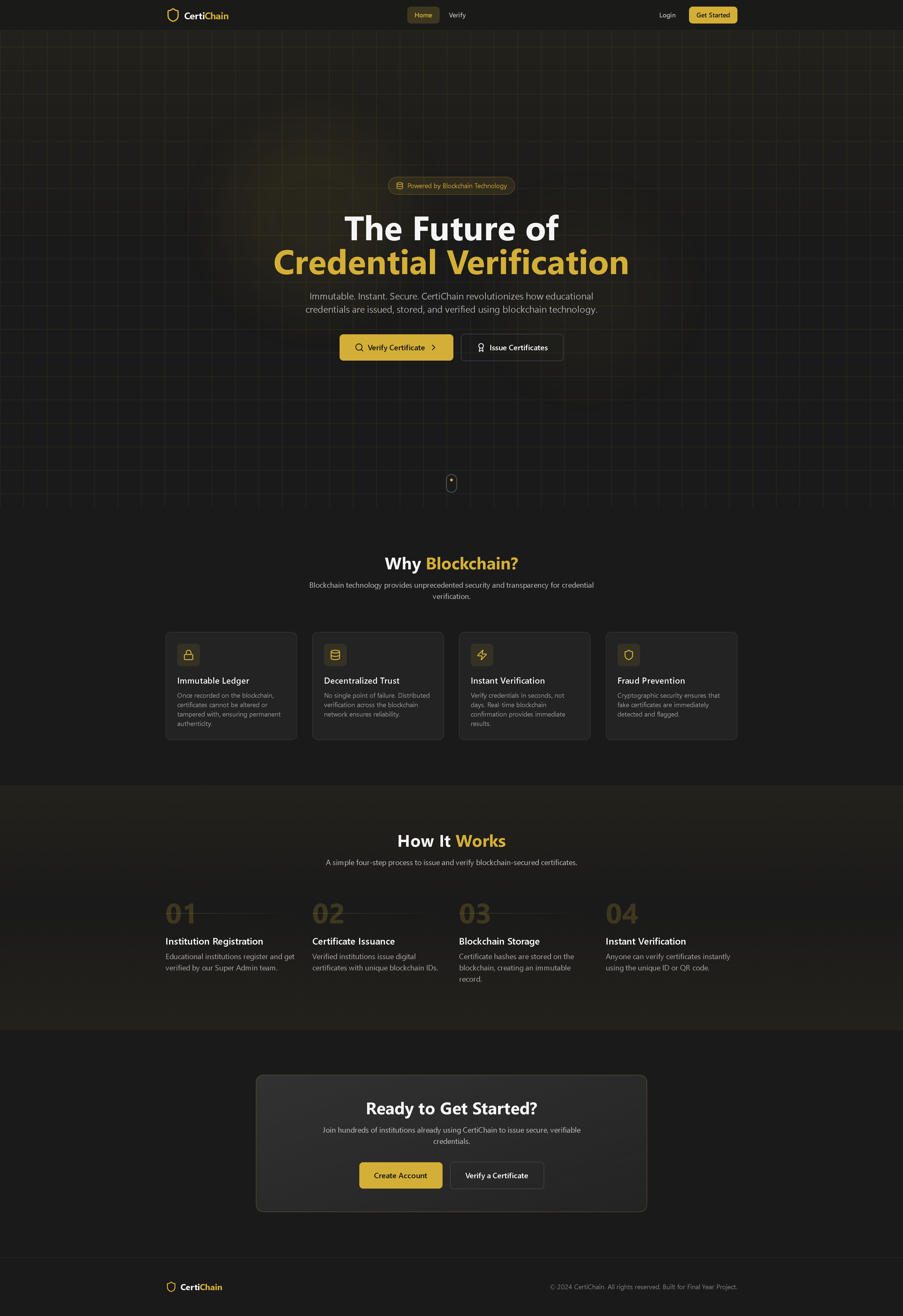 CertiChain - Blockchain Certificate Verification